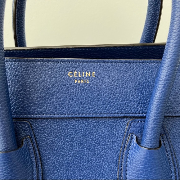 —SOLD— Celine Mini Luggage Indigo Blue Tote Bag Phoebe Philo - Picture 3 of 12